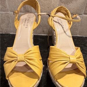 Talbots Sunny Yellow Espadrille Wedges